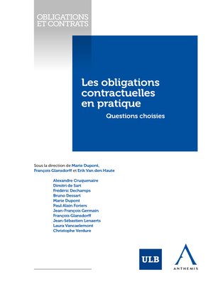 cover image of Les obligations contractuelles en pratique